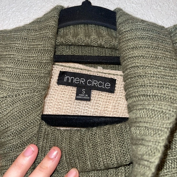 Inner Circle Long Sleeve Color Block Pullover Soft Cowl Neck Size Small - Picture 3 of 7